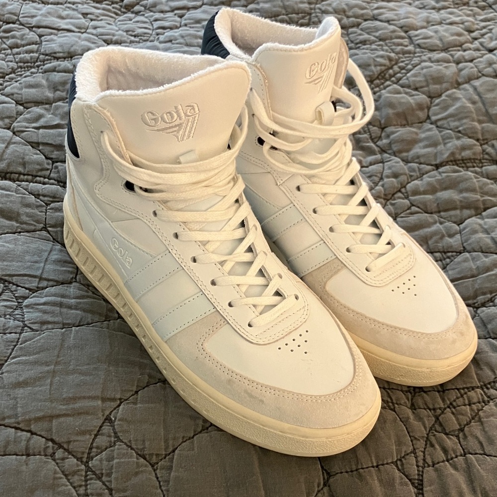 Gola Slam White and Black High-Top Sneakers size 9